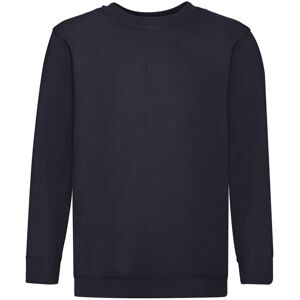 Fruit Of The Loom Childrens Unisex Set In Sleeve Sweatshirt (Deep Navy) - Blue - Size 7-8y Fruit Of The Loom Childrens Unisex Set In Sleeve Sweatshirt (Deep Navy) - Blue - Size 7-8y