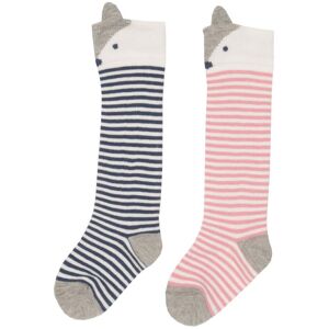 Kite Clothing Girls 2 Pack Fox Socks Pink - Multicolour Cotton - Size 0-6m Kite Clothing Girls 2 Pack Fox Socks Pink - Multicolour Cotton - Size 0-6m