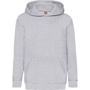 Fruit Of The Loom Childrens Unisex Hooded Sweatshirt - Heather Grey Fruit Of The Loom Childrens Unisex Hooded Sweatshirt - Heather Grey