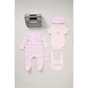 Rock A Bye Baby Girl Cotton 5-Piece Gift Set - Blush - Size 0-3m Rock A Bye Baby Girl Cotton 5-Piece Gift Set - Blush - Size 0-3m