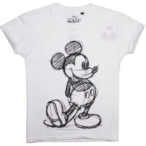 Disney Girls Mickey Mouse Sketch T-Shirt (White) Cotton - Size 7-8y Disney Girls Mickey Mouse Sketch T-Shirt (White) Cotton - Size 7-8y