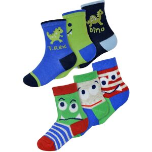 Sock Snob 6 Pack Baby Boys Monsters Dinosaur Design Pattern Socks Sock Snob 6 Pack Baby Boys Monsters Dinosaur Design Pattern Socks