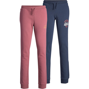 Jack & Jones Boys Junior Logo Sweat Pants In 2pk - Pink/blue Cotton - Size 9-10y Jack & Jones Boys Junior Logo Sweat Pants In 2pk - Pink/blue Cotton - Size 9-10y