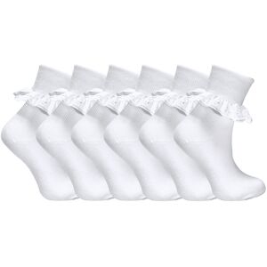 Sock Snob 6 Pack Baby Girl Frilly Lace Socks Sock Snob 6 Pack Baby Girl Frilly Lace Socks