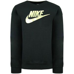 Nike Childrens Unisex Graphic Logo Black Long Sleeve French Terry Crew Kids Sweaters Cu8518 010 Cotton - Size Large Nike Childrens Unisex Graphic Logo Black Long Sleeve French Terry Crew Kids Sweaters Cu8518 010 Cotton - Size Large