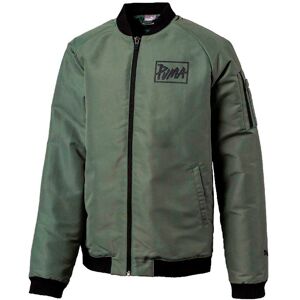 Puma Childrens Unisex Zip Up Crew Neck Long Sleeve Green Kids Bomber Jacket 854007 23 Textile - Size 9-10y Puma Childrens Unisex Zip Up Crew Neck Long Sleeve Green Kids Bomber Jacket 854007 23 Textile - Size 9-10y