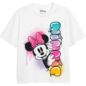 Disney Girls Minnie Mouse Rainbow Fade T-Shirt (White) Cotton - Size 7-8y Disney Girls Minnie Mouse Rainbow Fade T-Shirt (White) Cotton - Size 7-8y