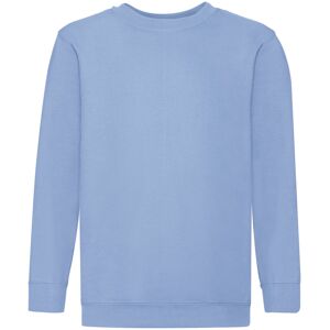 Fruit Of The Loom Childrens Unisex Set In Sleeve Sweatshirt (Sky Blue) - Size 12-13y Fruit Of The Loom Childrens Unisex Set In Sleeve Sweatshirt (Sky Blue) - Size 12-13y