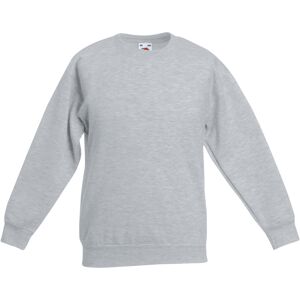 Fruit Of The Loom Boys Childrens Unisex Set In Sleeve Sweatshirt (Pack Of 2) - Grey - Size 12-13y Fruit Of The Loom Boys Childrens Unisex Set In Sleeve Sweatshirt (Pack Of 2) - Grey - Size 12-13y