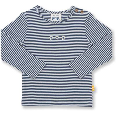 Kite Clothing Girls Blooms Stripy Top - Navy Cotton - Size 6-9m Kite Clothing Girls Blooms Stripy Top - Navy Cotton - Size 6-9m