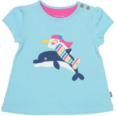 Kite Clothing Girls Mermaid Tunic - Blue Cotton - Size 3-6m Kite Clothing Girls Mermaid Tunic - Blue Cotton - Size 3-6m