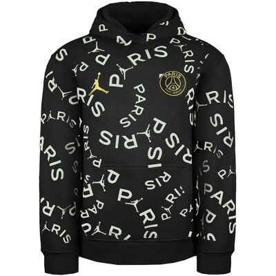 Nike Childrens X Paris Saint-Germain Black Pullover Hoodie - Hoodies Nike Childrens X Paris Saint-Germain Black Pullover Hoodie - Hoodies