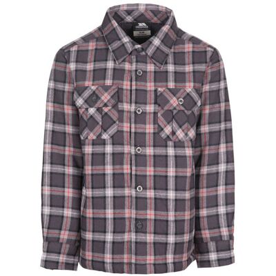 Trespass Childrens Long Sleeved Gingham Shirt - Dark Grey Check - Kids Clothing Trespass Childrens Long Sleeved Gingham Shirt - Dark Grey Check - Kids Clothing