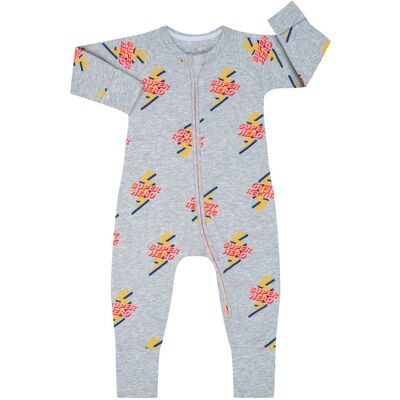 Dim Baby Unisex Long Sleeve Romper With Zipper D0a0g - Grey - Size 6m Dim Baby Unisex Long Sleeve Romper With Zipper D0a0g - Grey - Size 6m