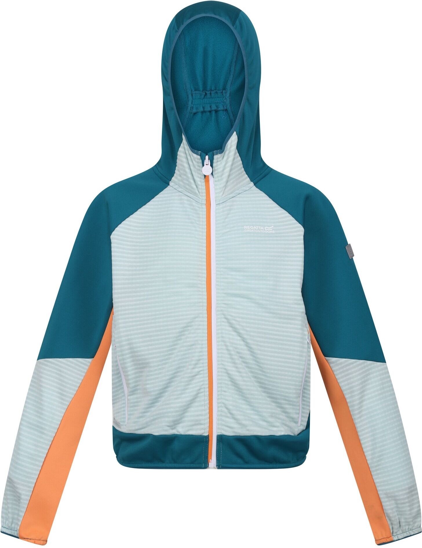 Regatta Kids Unisex Childrens/kids Prenton Ii Hooded Soft Shell Jacket (Sea Haze/gulfstream) - Medium Blue Material_synthetic - Size 5-6y