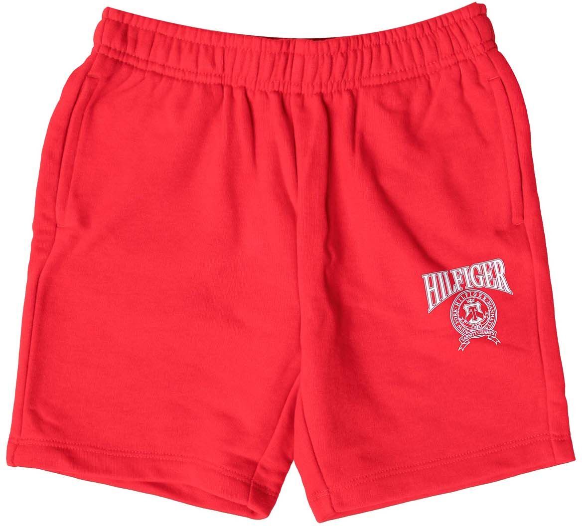 Tommy Hilfiger Boys Boy'S Varsity Logo Sweat Shorts In Red Cotton - Size 6y