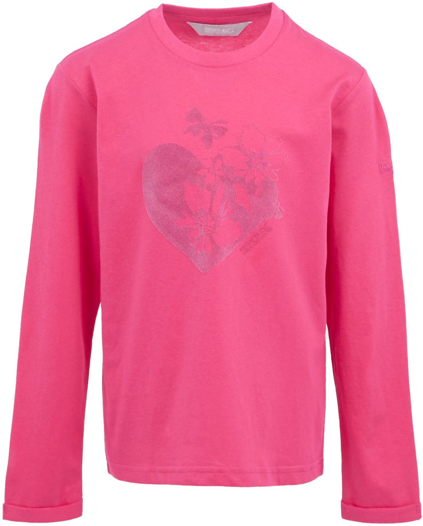 Regatta Kids Unisex Childrens/kids Wenbie Iii Hearts & Flowers Long-Sleeved T-Shirt (Hot Pink) - Size 11-12y
