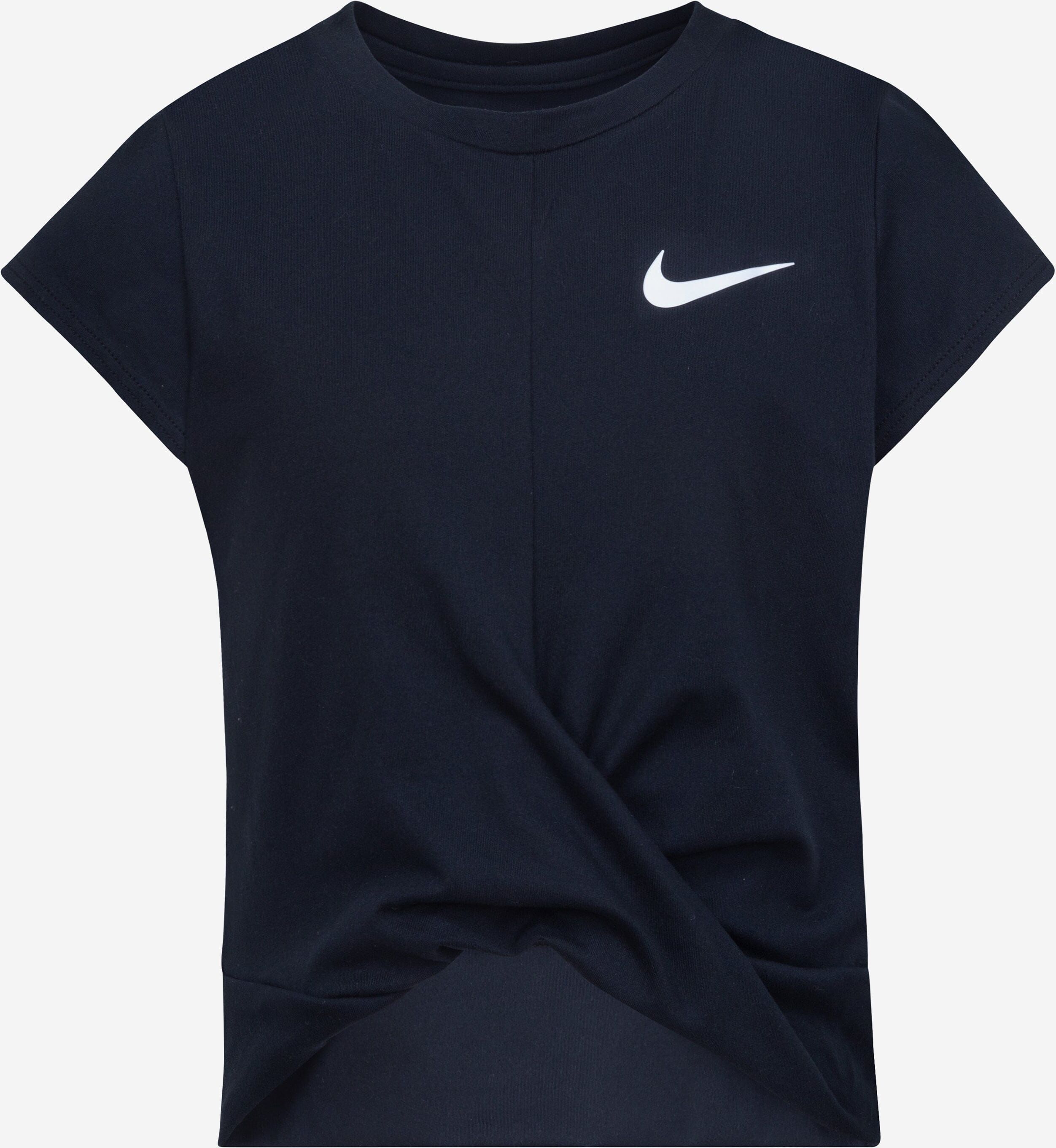 Nike Girls All Day Play Twist T-Shirt In Black - Size 4-5y