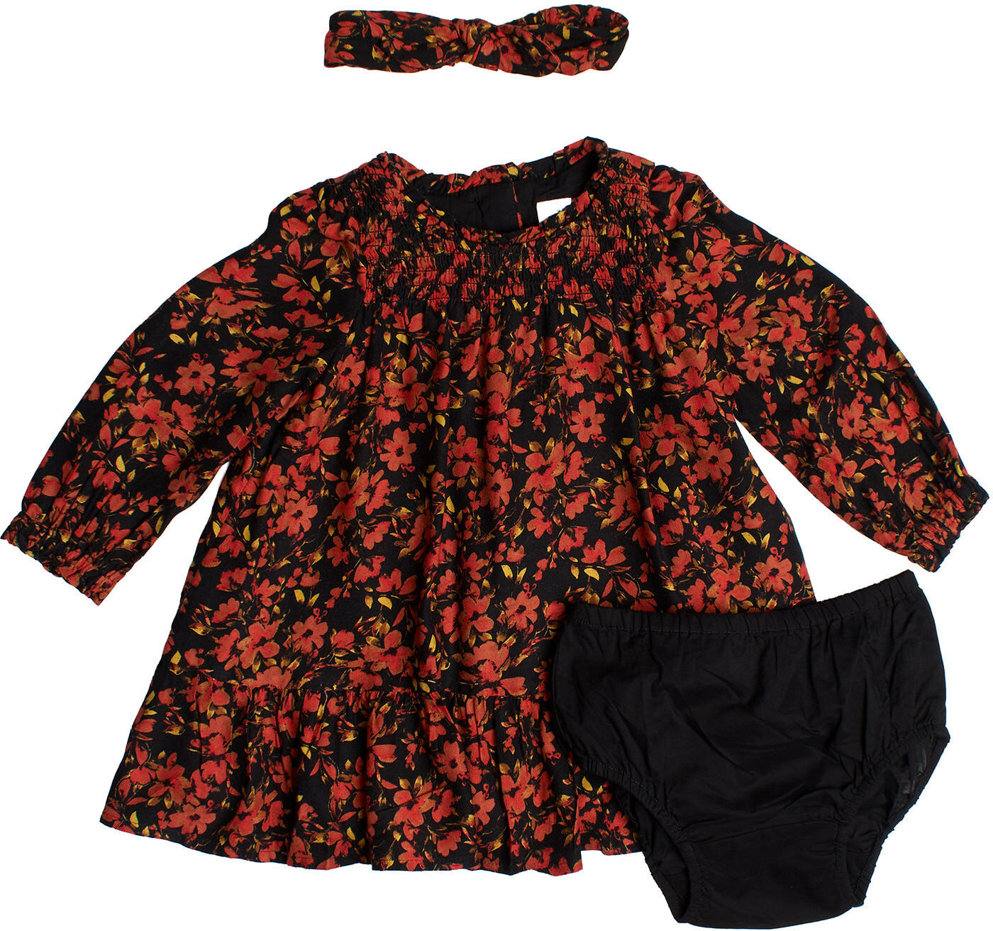 Gap 3-Piece Bloomer Dress And Headband Set 798415 For Baby Girls - Multicolour - Size 3-6m