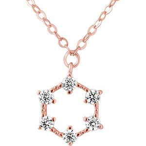 Lova - Lola Van Der Keen Womens Necklace - Like A Star Collection - Pink Sterling Silver - One Size