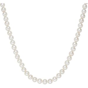 Valero Pearls Womens Fresh Water Cultured Pearl Necklace - White Sterling Silver - Size 50 Cm