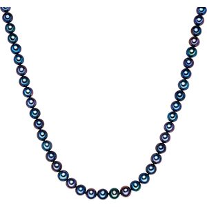 Valero Pearls Womens Fresh Water Cultured Pearl Necklace - Blue Sterling Silver - One Size