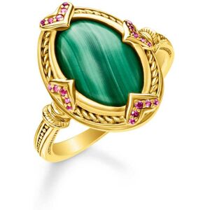 Thomas Sabo Unisex Stone Ring In Gold Recycled Material - Size L 1/2