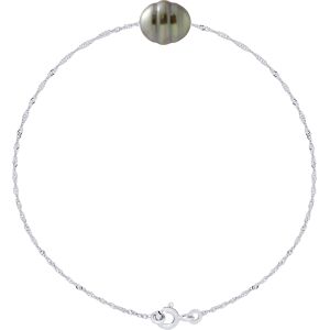 Ateliers Saint Germain Womens Bracelet Real Cultured Tahiti Pearl Circled 9-10 Mm - Silver - One Size Ateliers Saint Germain Womens Bracelet Real Cultured Tahiti Pearl Circled 9-10 Mm - Silver - One Size