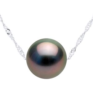 Ateliers Saint Germain Womens Necklace Real Cultured Tahiti Pearl Passing Through Round 9-10 Mm - White White Gold - One Size Ateliers Saint Germain Womens Necklace Real Cultured Tahiti Pearl Passing Through Round 9-10 Mm - White White Gold - One Size