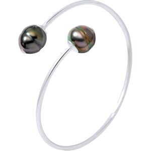 Ateliers Saint Germain Womens Bracelet Prestige You & Me - Silver 925 - 2 Real Cultured Tahiti Pearls Circled 10-11 Mm - One Size Ateliers Saint Germain Womens Bracelet Prestige You & Me - Silver 925 - 2 Real Cultured Tahiti Pearls Circled 10-11 Mm - One Size