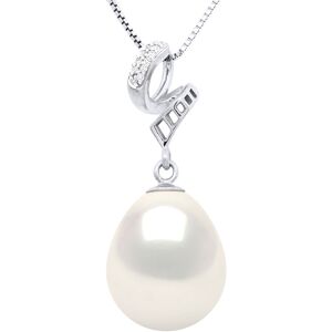 Ateliers Saint Germain Womens Pendant Volute - Diamonds 0,03 Cts - White Gold - Real Cultured Freshwater Pearl Pear 11-12 Mm - One Size Ateliers Saint Germain Womens Pendant Volute - Diamonds 0,03 Cts - White Gold - Real Cultured Freshwater Pearl Pear 11-12 Mm - One Size