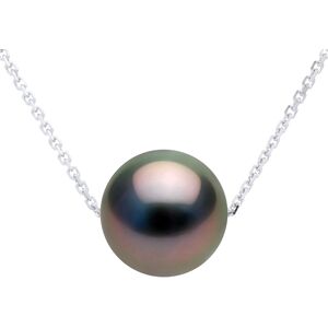 Ateliers Saint Germain Womens Necklace Real Cultured Tahiti Pearl Passing Through Round 8-9 Mm - White White Gold - One Size Ateliers Saint Germain Womens Necklace Real Cultured Tahiti Pearl Passing Through Round 8-9 Mm - White White Gold - One Size