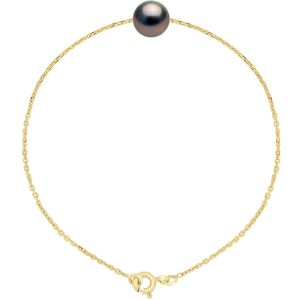 Ateliers Saint Germain Womens Bracelet Real Cultured Tahiti Pearl Passing Through Round 8-9 Mm - Yellow Gold - One Size Ateliers Saint Germain Womens Bracelet Real Cultured Tahiti Pearl Passing Through Round 8-9 Mm - Yellow Gold - One Size