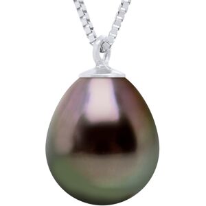 Ateliers Saint Germain Womens Necklace Real Cultured Tahiti Pearl Pear 9-10 Mm - Silver White Gold - One Size Ateliers Saint Germain Womens Necklace Real Cultured Tahiti Pearl Pear 9-10 Mm - Silver White Gold - One Size