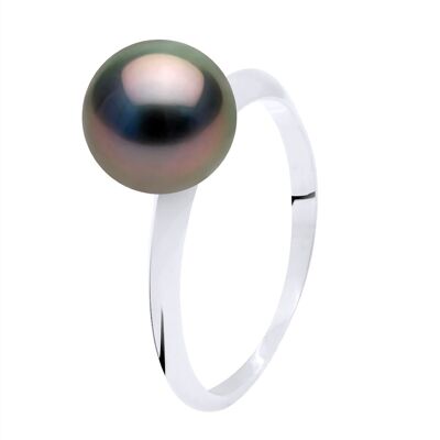 Ateliers Saint Germain White Gold Tahiti Pearl Ring - Size Q - Round 8-9 mm - Womens Jewelry Ateliers Saint Germain White Gold Tahiti Pearl Ring - Size Q - Round 8-9 mm - Womens Jewelry