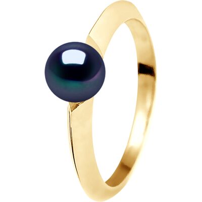 Diadema Rush Freshwater Pearl - Black Tahitian Style - Size S - Ring Diadema Rush Freshwater Pearl - Black Tahitian Style - Size S - Ring