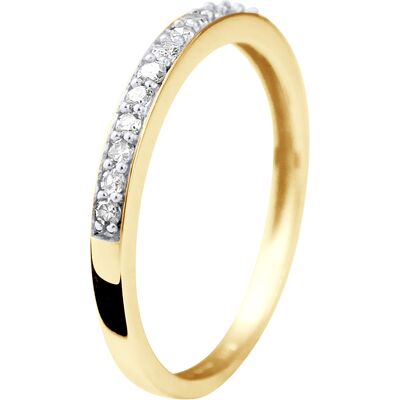 Prestige Jewelery Diadema Ring - Diamonds - Yellow Gold - White - Size O 1/2 Prestige Jewelery Diadema Ring - Diamonds - Yellow Gold - White - Size O 1/2