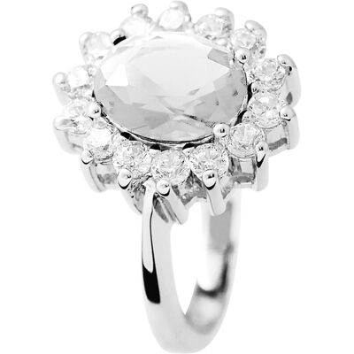 Diadema White Crystal Sterling Silver Ring - Adjustable 48-62 - Ring Diadema White Crystal Sterling Silver Ring - Adjustable 48-62 - Ring