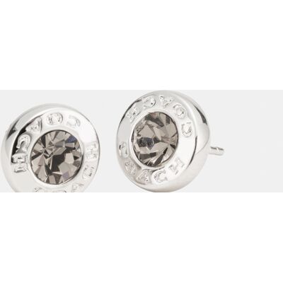 Coach Womens Open Circle Stone Stud Earring Bag - Silver Metal - One Size Coach Womens Open Circle Stone Stud Earring Bag - Silver Metal - One Size