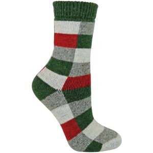 Sock Snob Womens - Ladies Checkered Patterned Wool Blend Socks - Green - UK 4-8 Sock Snob Womens - Ladies Checkered Patterned Wool Blend Socks - Green - UK 4-8