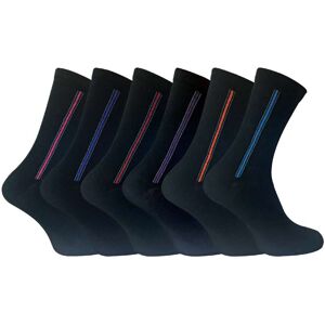 Sock Snob 6 Pairs Mens Formal Patterned Coloured Dress Cotton Socks - Black & Silver - Size Uk 6-11 Sock Snob 6 Pairs Mens Formal Patterned Coloured Dress Cotton Socks - Black & Silver - Size Uk 6-11