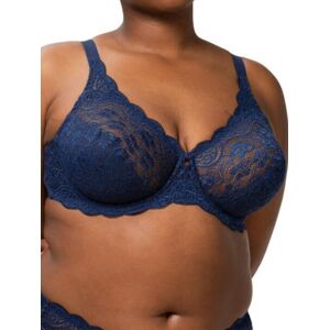 Triumph Womens Amourette 300 High Apex Bra - Blue Cotton - Size 34b Triumph Womens Amourette 300 High Apex Bra - Blue Cotton - Size 34b