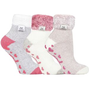 Heat Holders Womens Fluffy Slipper Bed Socks With Grips Heat Holders Womens Fluffy Slipper Bed Socks With Grips