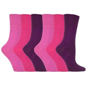 Iomi Womens Ladies 6 Pack Non Elastic Diabetic Socks With Hand Linked Toe Seams - Pink Cotton - Size Uk 4-6.5 Iomi Womens Ladies 6 Pack Non Elastic Diabetic Socks With Hand Linked Toe Seams - Pink Cotton - Size Uk 4-6.5