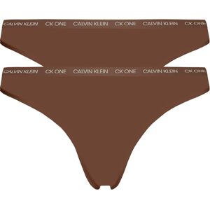 Calvin Klein Womens Pack Ck One Cotton Thongs - Brown - Size 16 Uk Calvin Klein Womens Pack Ck One Cotton Thongs - Brown - Size 16 Uk