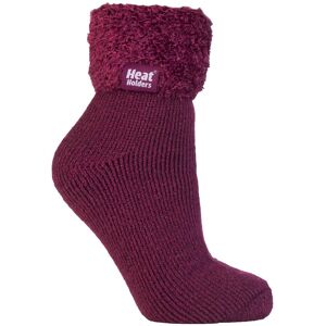 Heat Holders Womens Ladies Non Slip Thermal Low Cut Ankle Slipper Bed Socks With Grips - Wine Nylon - Size 4-6.5 Heat Holders Womens Ladies Non Slip Thermal Low Cut Ankle Slipper Bed Socks With Grips - Wine Nylon - Size 4-6.5