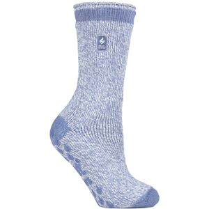 Heat Holders Womens Thick Winter Thermal Non Slip Slipper Socks - Blue - Size UK 4-6.5 Heat Holders Womens Thick Winter Thermal Non Slip Slipper Socks - Blue - Size UK 4-6.5
