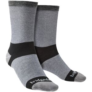 Bridgedale - 2 Pairs Mens Liner Base Layer Boot Socks - Grey Nylon - Size Uk 6-8 Bridgedale - 2 Pairs Mens Liner Base Layer Boot Socks - Grey Nylon - Size Uk 6-8