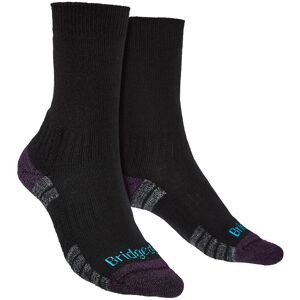 Bridgedale - Womens Hiking Lightweight Merino Socks - Black / Purple Merino Wool - Size 3-4.5 (Uk Shoe) Bridgedale - Womens Hiking Lightweight Merino Socks - Black / Purple Merino Wool - Size 3-4.5 (Uk Shoe)