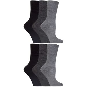 Gentle Grip Womens - 6 Pairs Of Ladies Diabetic Sock With Honey Comb Top And Hand Linked Toe Seams - Grey 36 Cotton - Size Uk 4-8 Gentle Grip Womens - 6 Pairs Of Ladies Diabetic Sock With Honey Comb Top And Hand Linked Toe Seams - Grey 36 Cotton - Size Uk 4-8